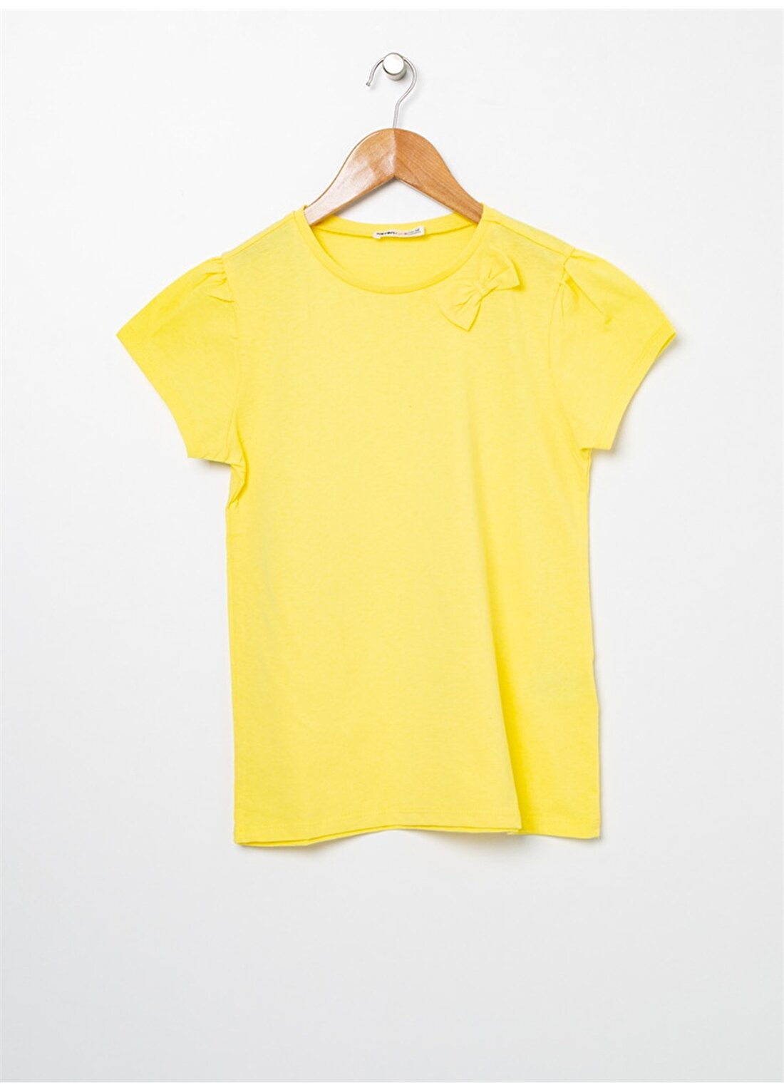 Koton Fiyonk Detaylı Sarı T-Shirt