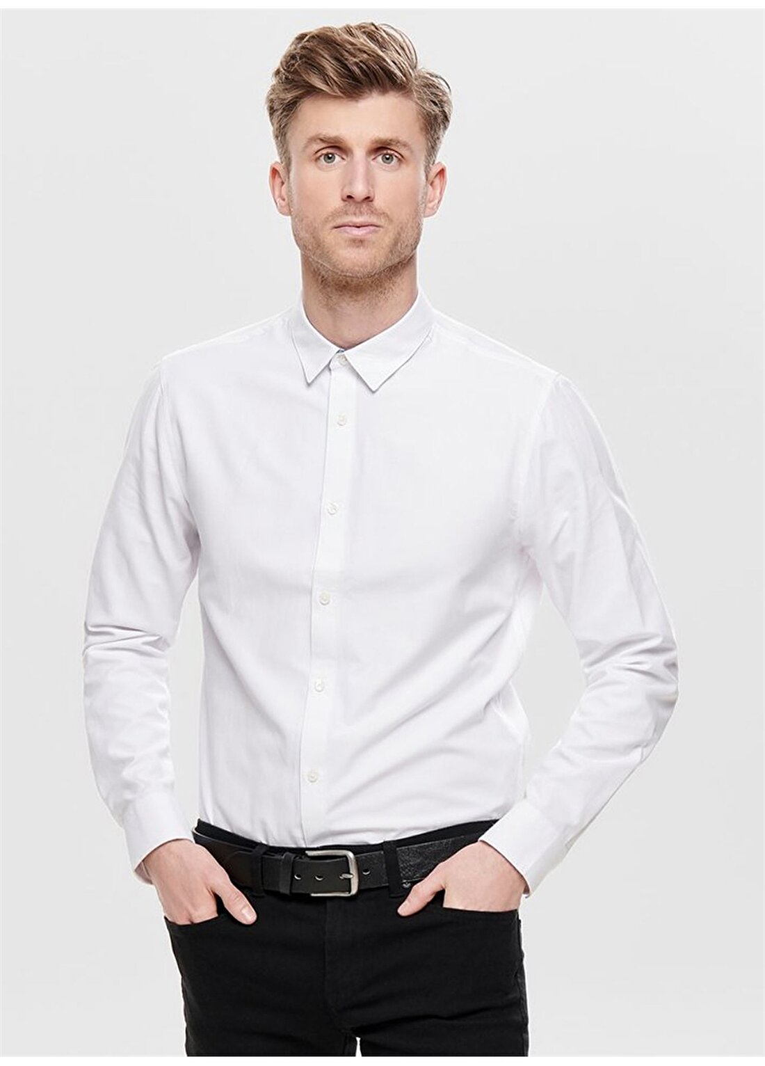 Only & Sons Slim Fit Beyaz Gömlek