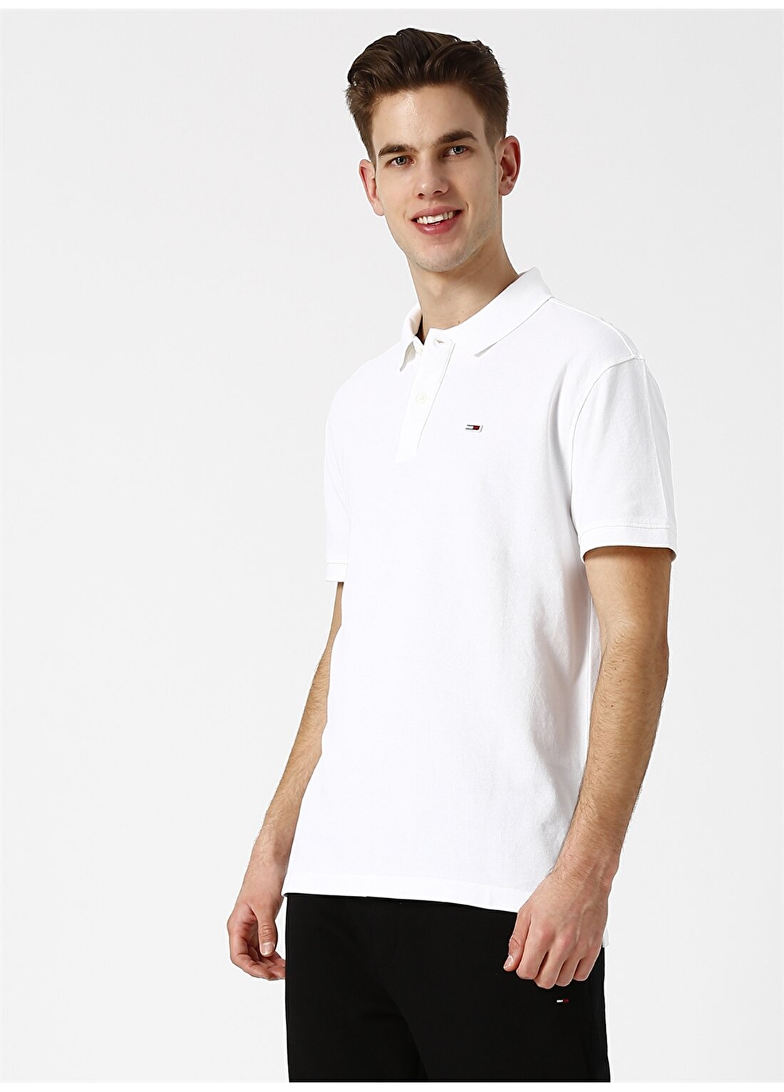 Tommy Jeans Polo Yaka Beyaz Polo T-Shirt