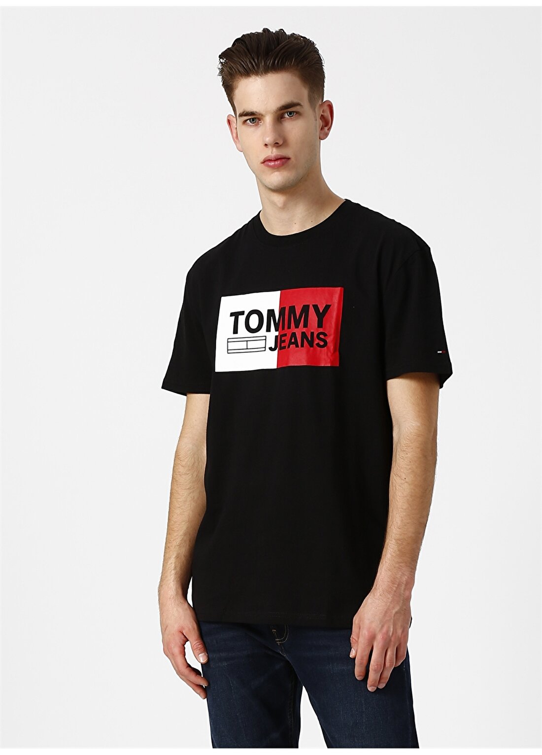 Tommy Jeans Baskılı Siyah T-Shirt