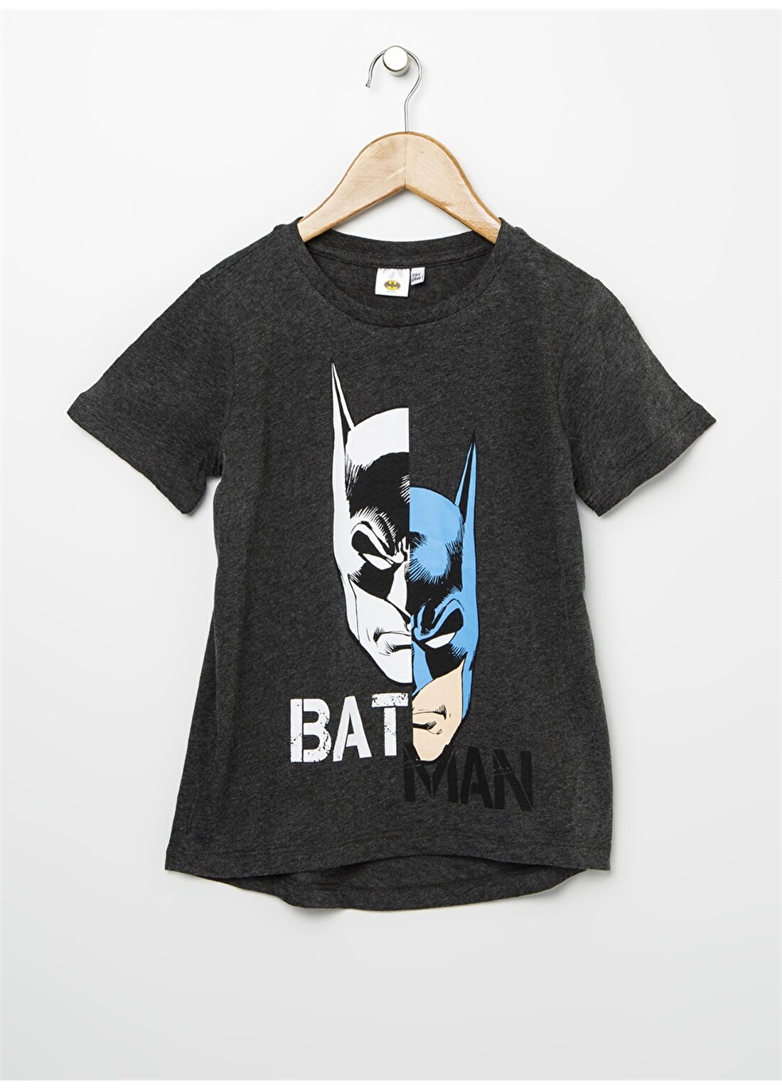 Limon Batman Antrasit Melanj Dijital Baskılı Erkek T-Shirt