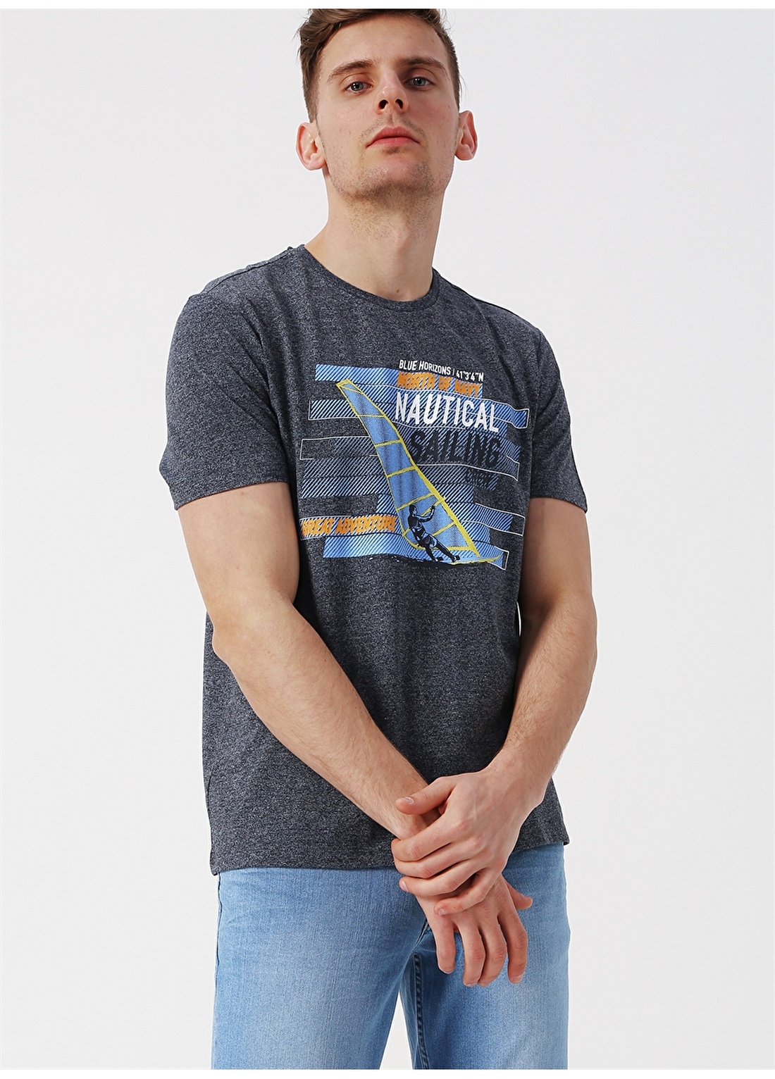 North Of Navy Lacivert T-Shirt