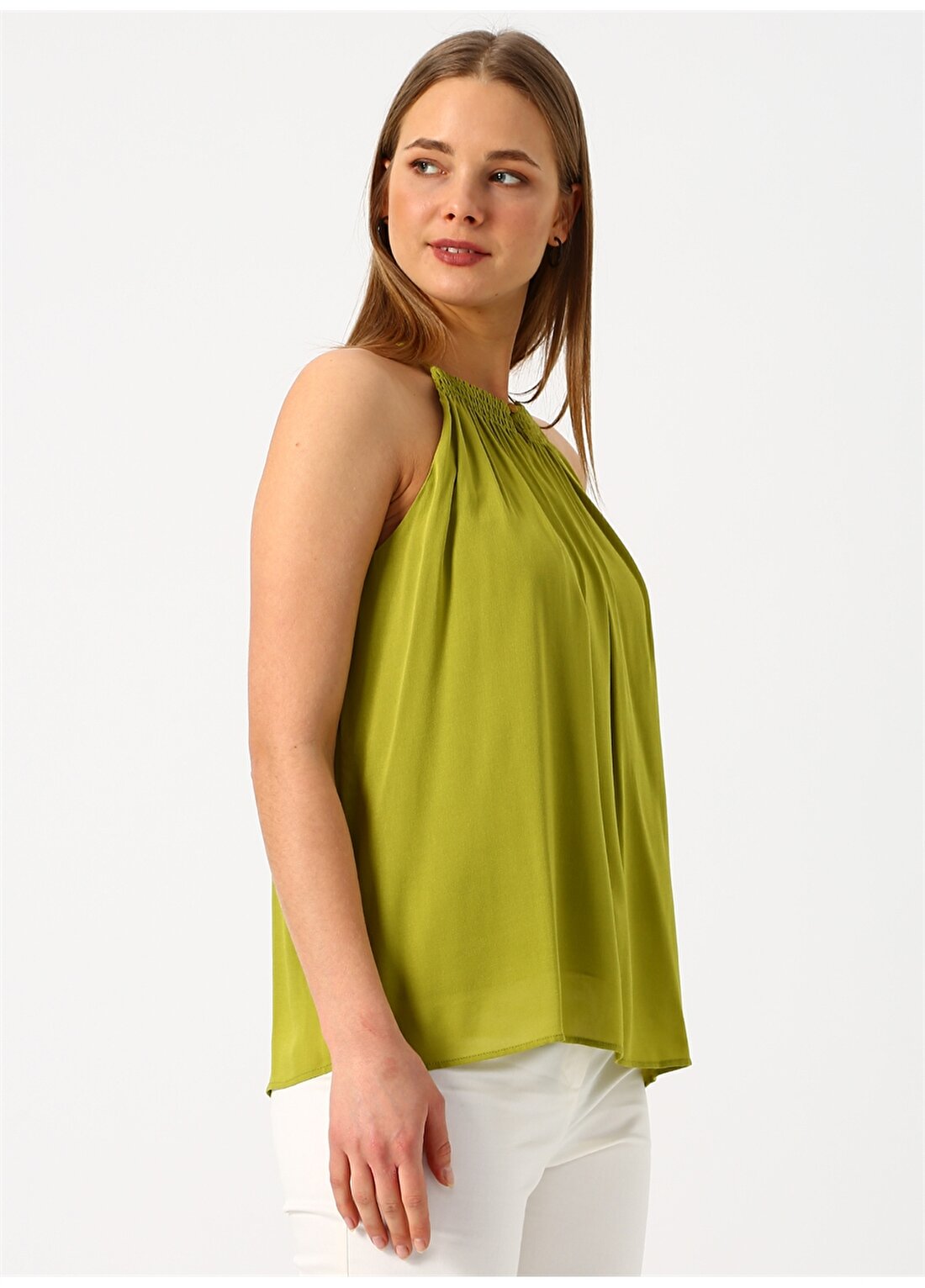 Feminen S19FW0116010 Yeşil Kadın Bluz