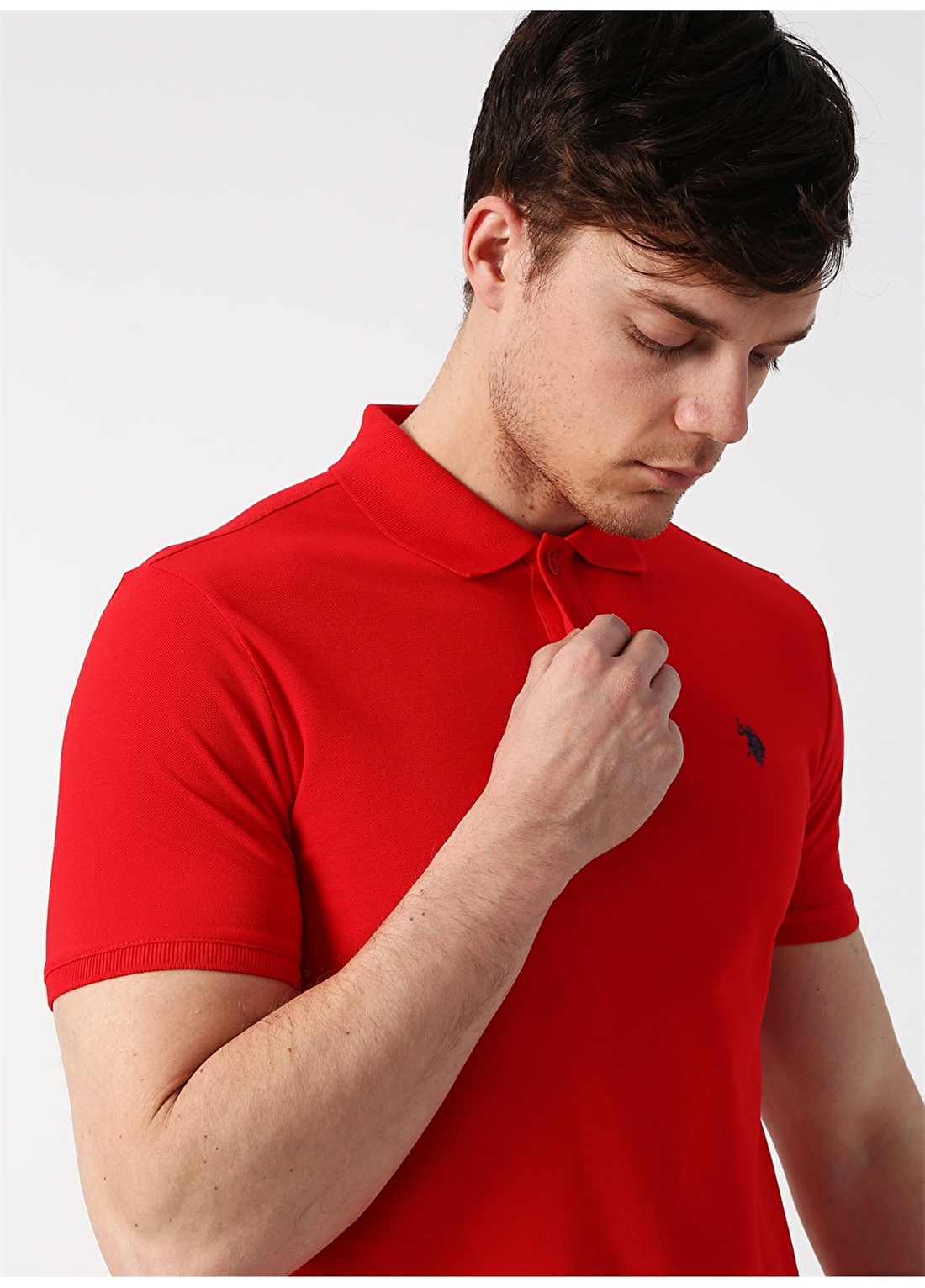 U.S. Polo Assn. Polo Yaka Düz Kırmızı Erkek Polo T-Shirt G081GL011.739379