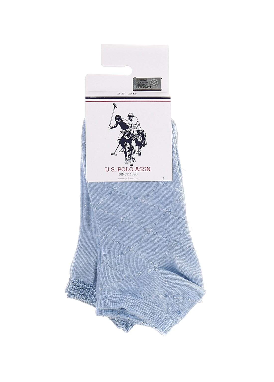 U.S. Polo Assn. Açık Mavi Kadın Soket Çorap