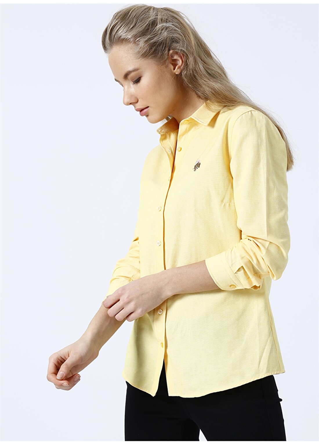 U.S. Polo Assn. Sarı Kadın Gömlek