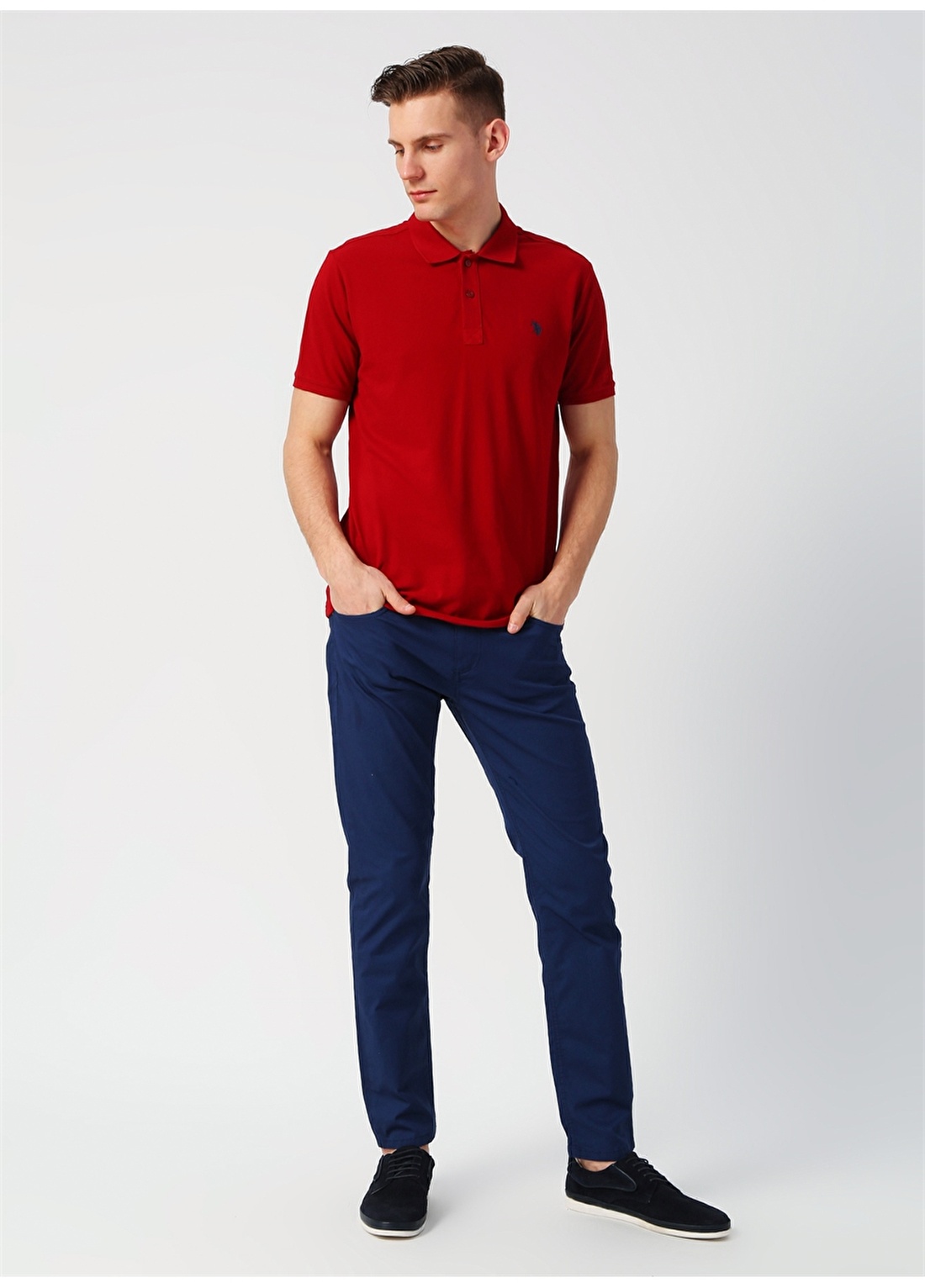 U.S. Polo Assn. Normal Bel Boru Paça Slim Fit İndigo Erkek Pantolon G081SZ078.732271