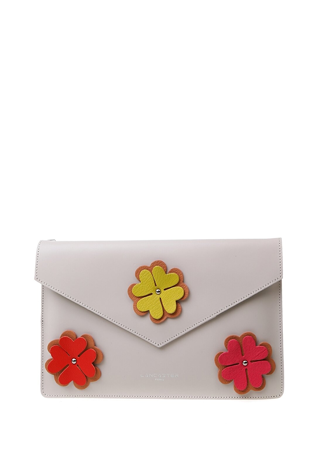 Lancaster Çiçek Desenli Düğmeli Ekru Kadın Postacı Çanta