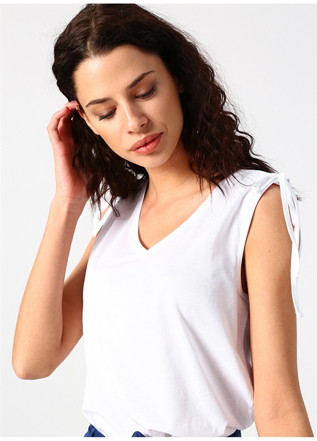 Pierre Cardin Askısı Drapeli Beyaz T-Shirt