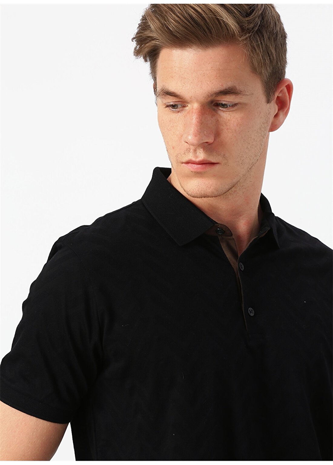 Cotton Bar Siyah Polo T-Shirt