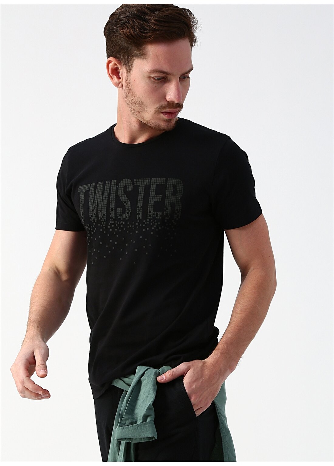 Twister Jeans Baskılı Siyah T-Shirt