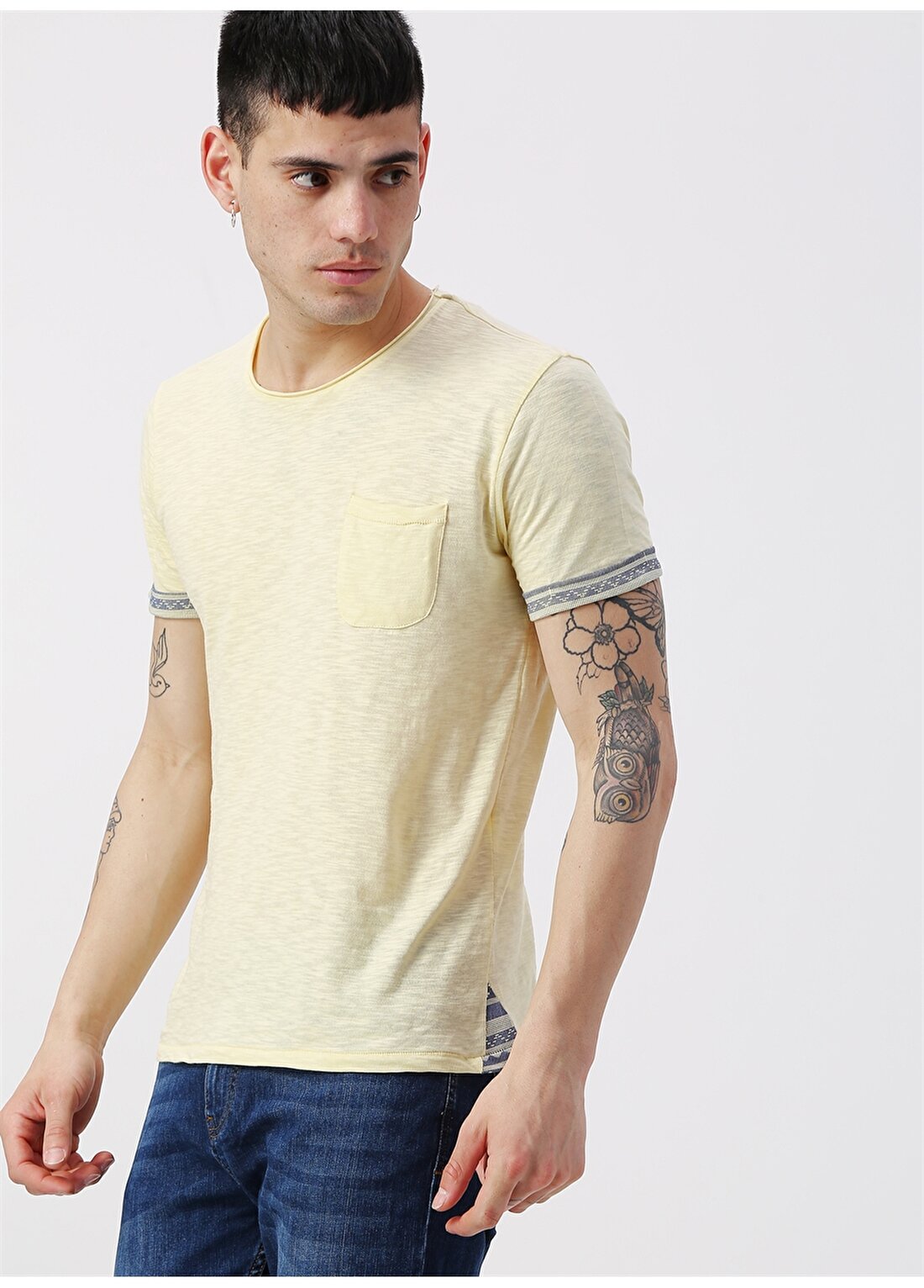Twister Jeans 1371 Limon Bisiklet Yaka Erkek T-Shirt