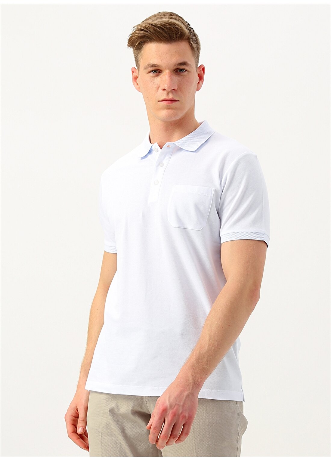 Altınyıldız Classic Cep Detaylı Beyaz T-Shirt