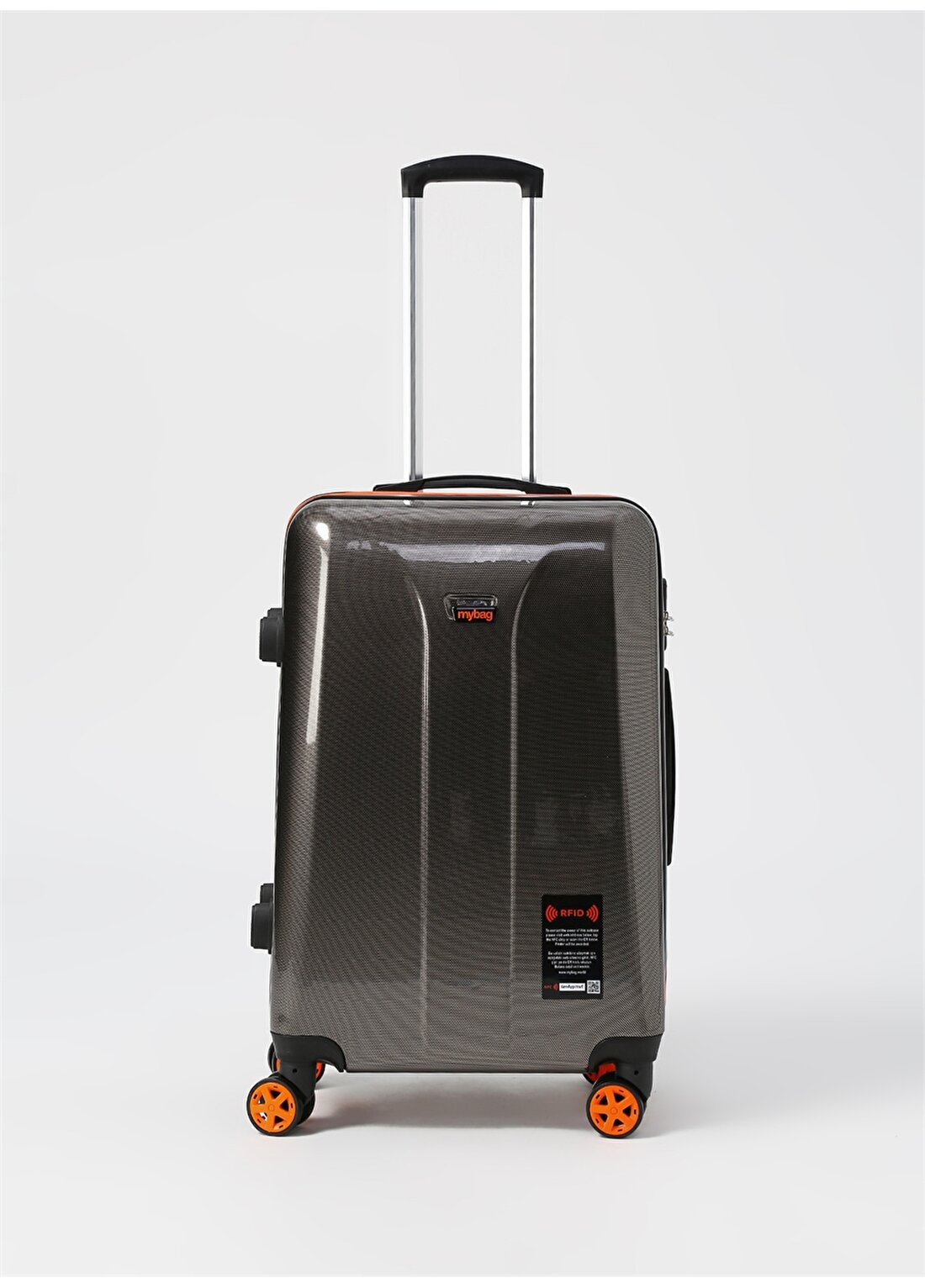 My Bag Smart Rfıd Luggage Orange M Çekçekli Sert Valiz