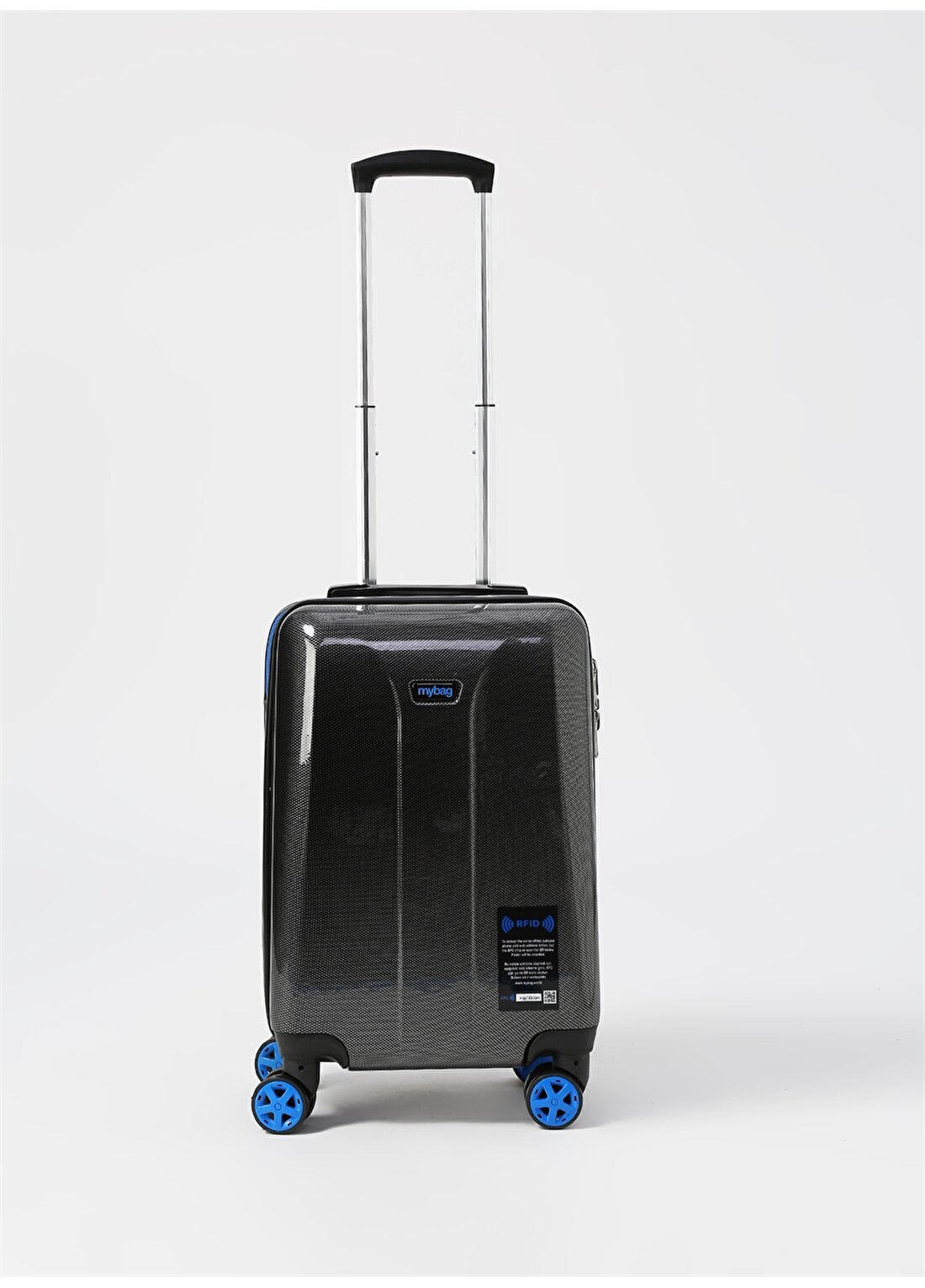 My Bag Smart Rfıd Luggage Blue S Çekçekli Sert Valiz