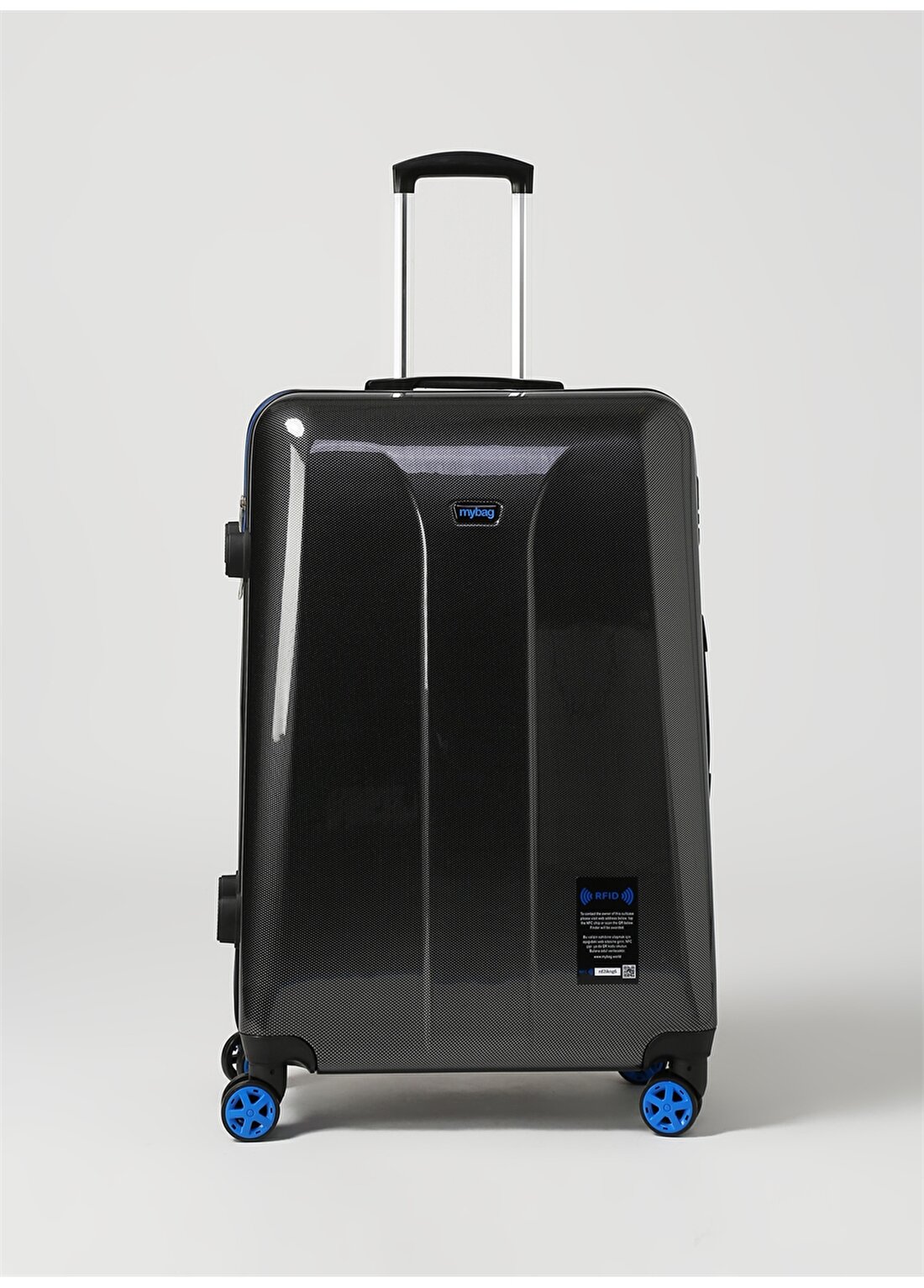 My Bag Smart Rfıd Luggage Blue L Çekçekli Sert Valiz