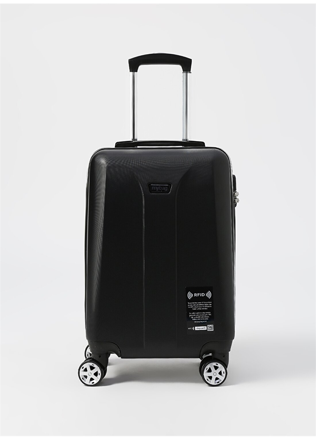 My Bag Smart Rfıd Luggage Black S Çekçekli Sert Valiz
