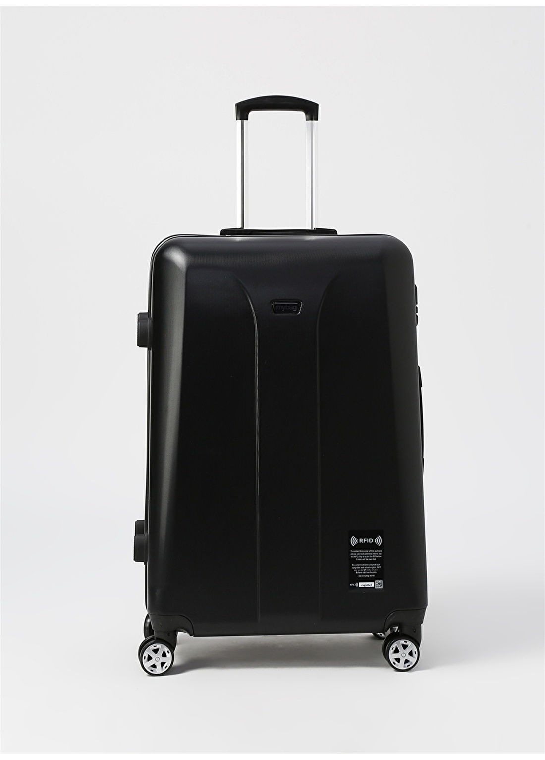 My Bag Smart Rfıd Luggage Black L Çekçekli Sert Valiz