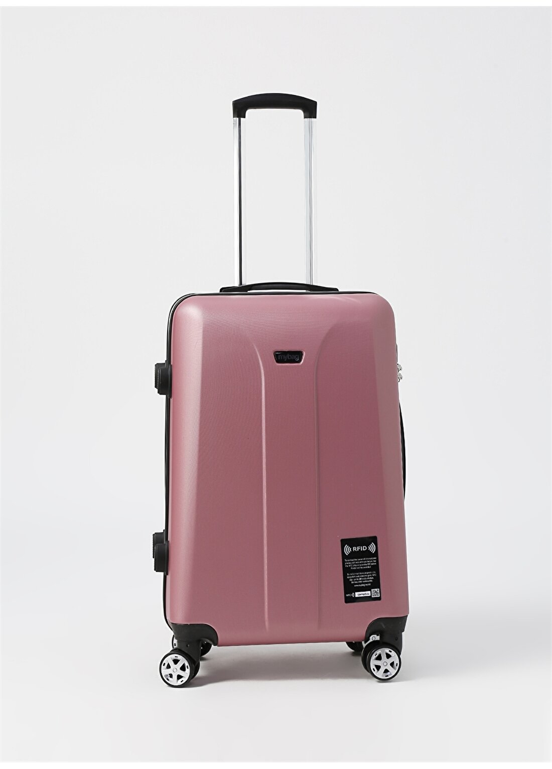 My Bag Smart Rfıd Luggage Rose M Çekçekli Sert Valiz
