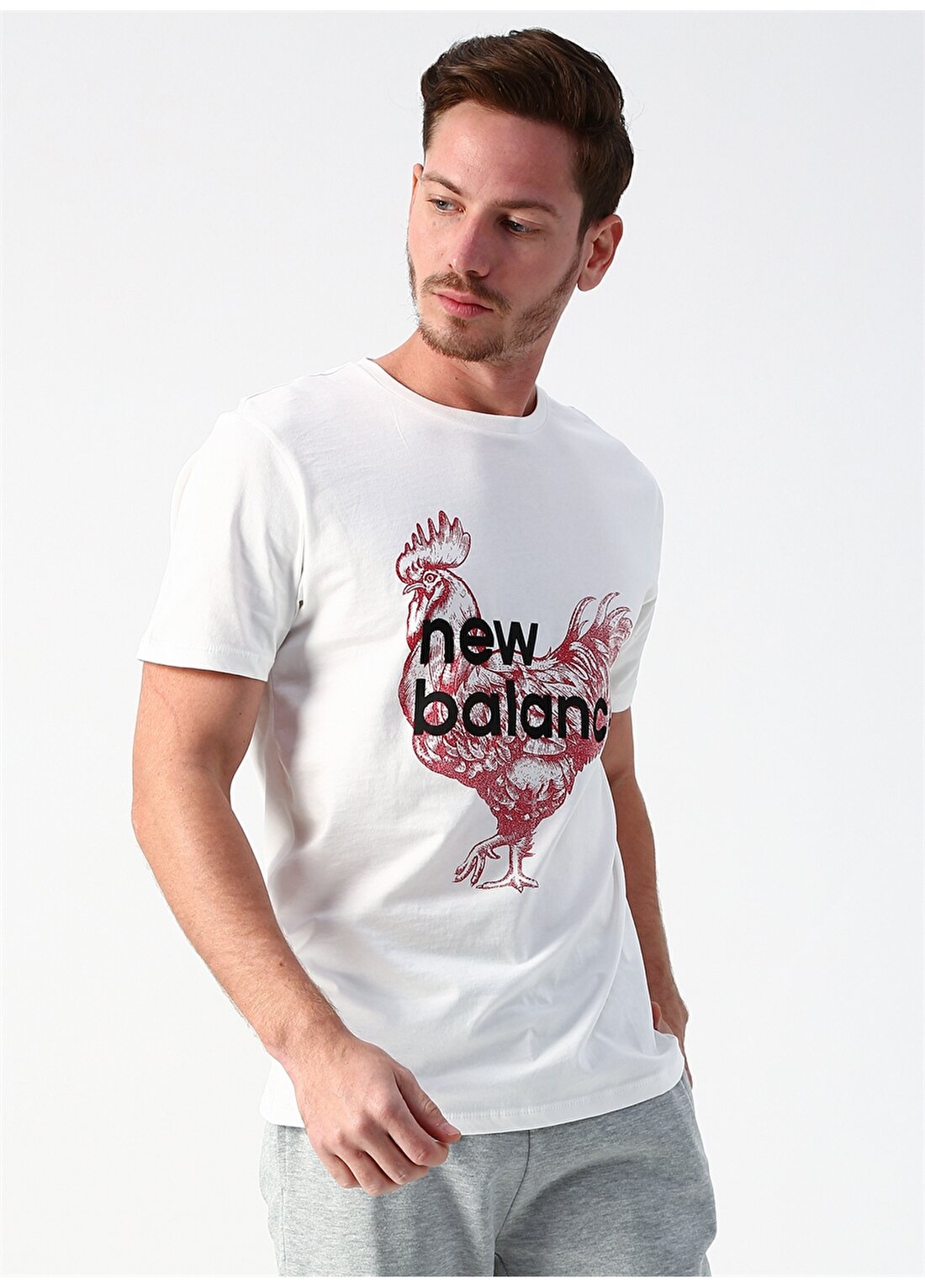 New Balance MTT1911 Beyaz Erkek T-Shirt
