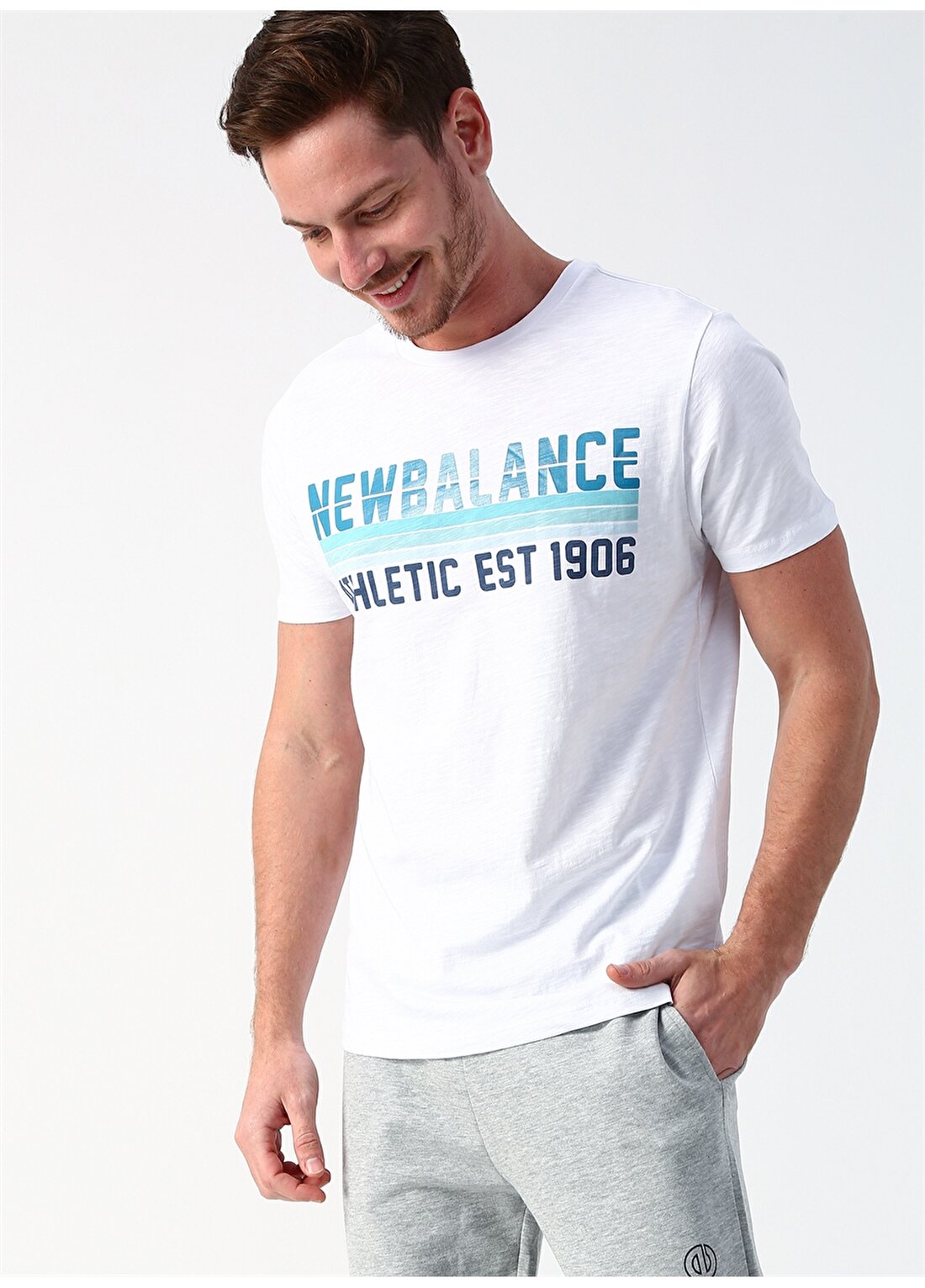 New Balance MTT1963 Beyaz Erkek T-Shirt