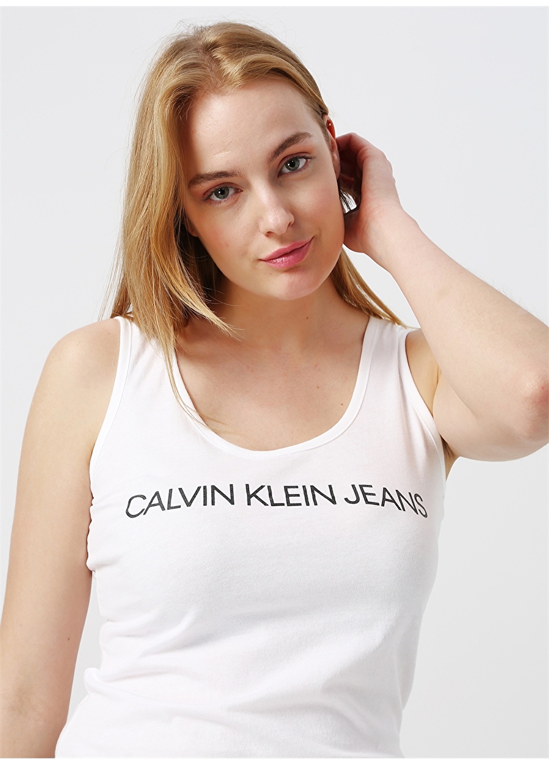 Calvin Klein Jeans Siyah Kadın Atlet INSTITUTIONAL SLIM