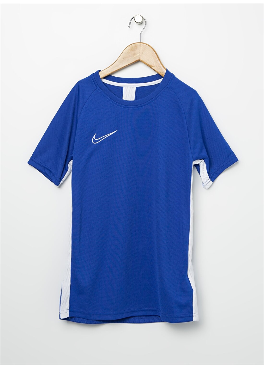 Nike AO0739-480 B NK DRY Academy Top Ssyuvarlak Yaka Kısa Kollu Logo Baskılı Mavi Erkek T-Shirt