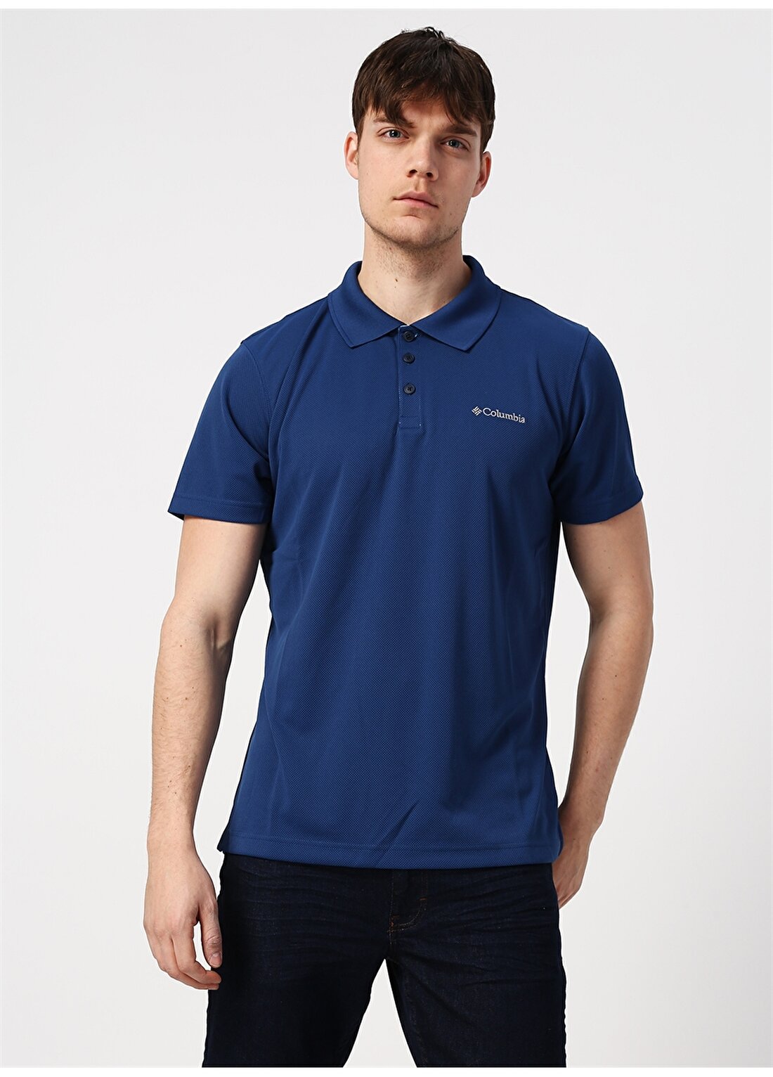 Columbia Omni-Wick Koyu Mavi Polo T-Shirt