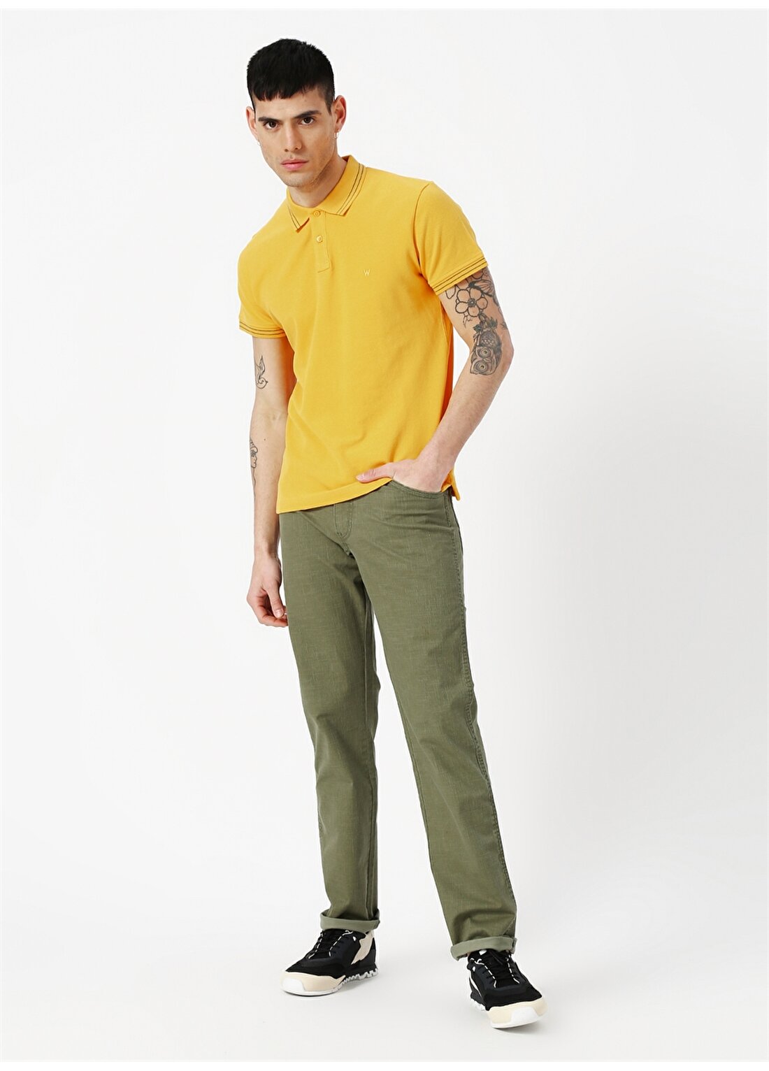 Wrangler 4 Cepli Bol Kesim Düz Yeşil Erkek Pantolon