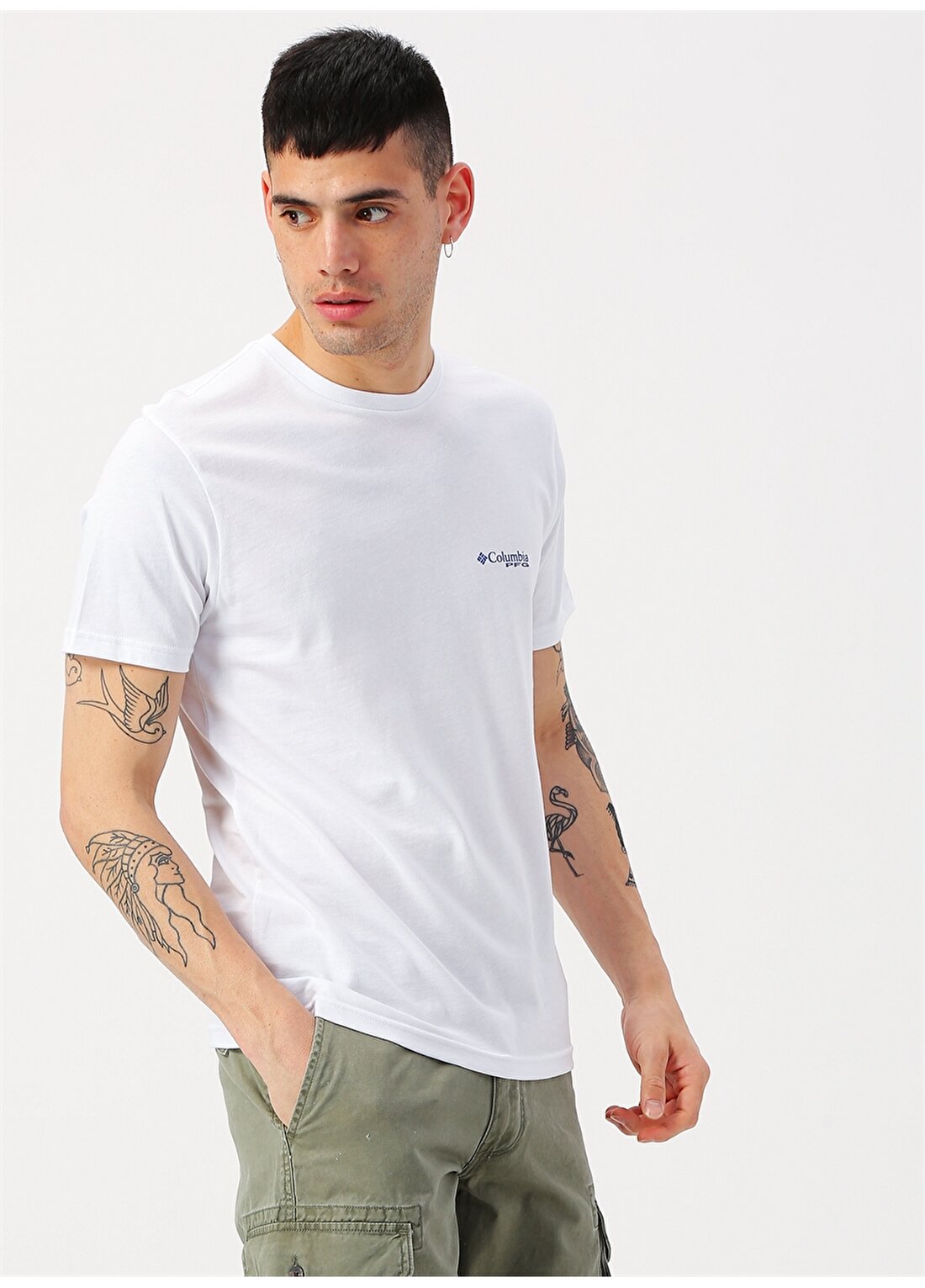 Columbia Beyaz Erkek T-Shirt CS0006