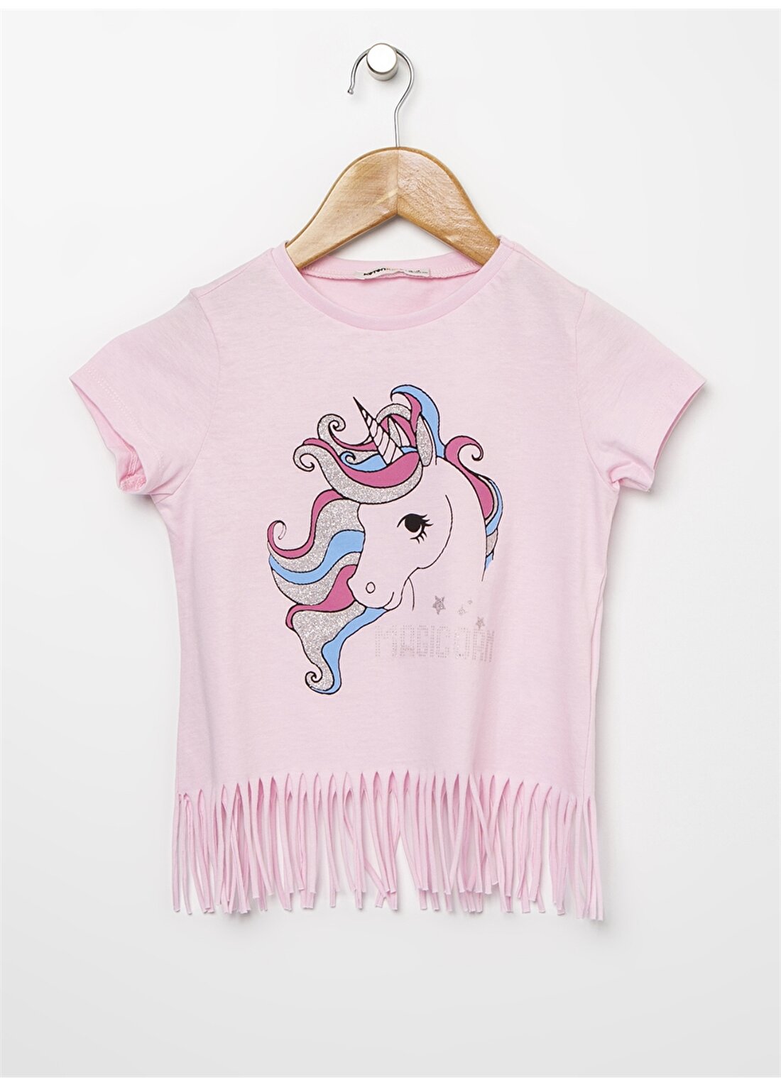 Koton Unicorn Desenli Pembe T-Shirt