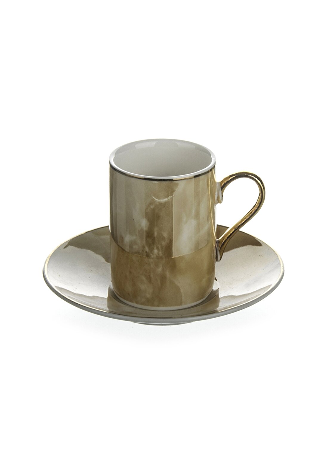 Ultraform Porselen 2'Li Marble Kahve Seti