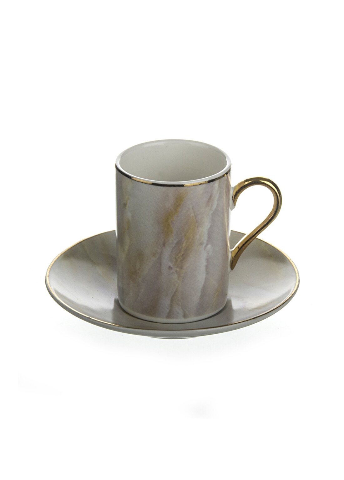 Ultraform Porselen 2'Li Marble Two Kahve Seti