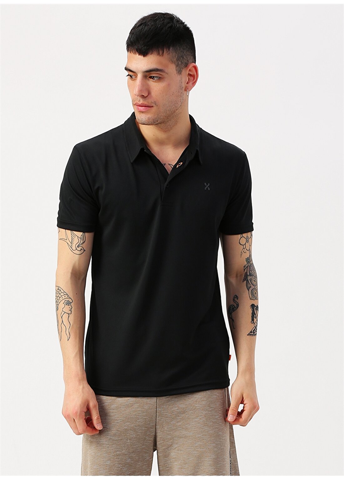 Exuma Siyah Polo T-Shirt