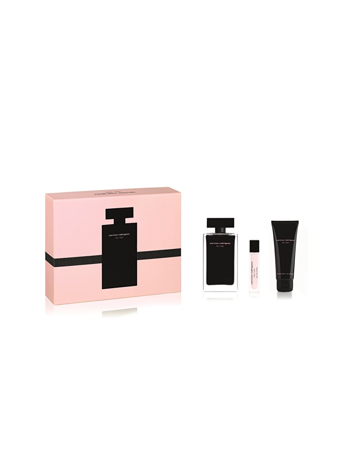 Narciso Rodriguez For Her Edt 100 Ml + Body Lotion 75 Ml + For Her Edt 10 Ml Parfüm Set
