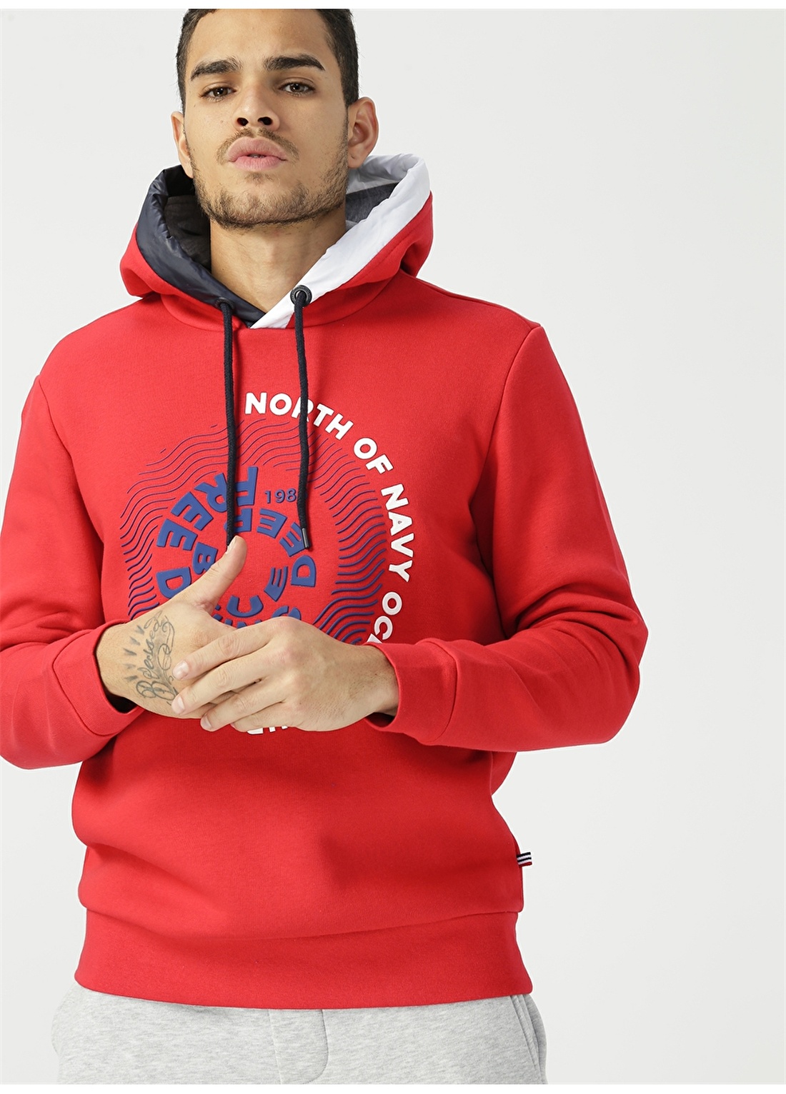 North Of Navy Kırmızı Sweatshirt