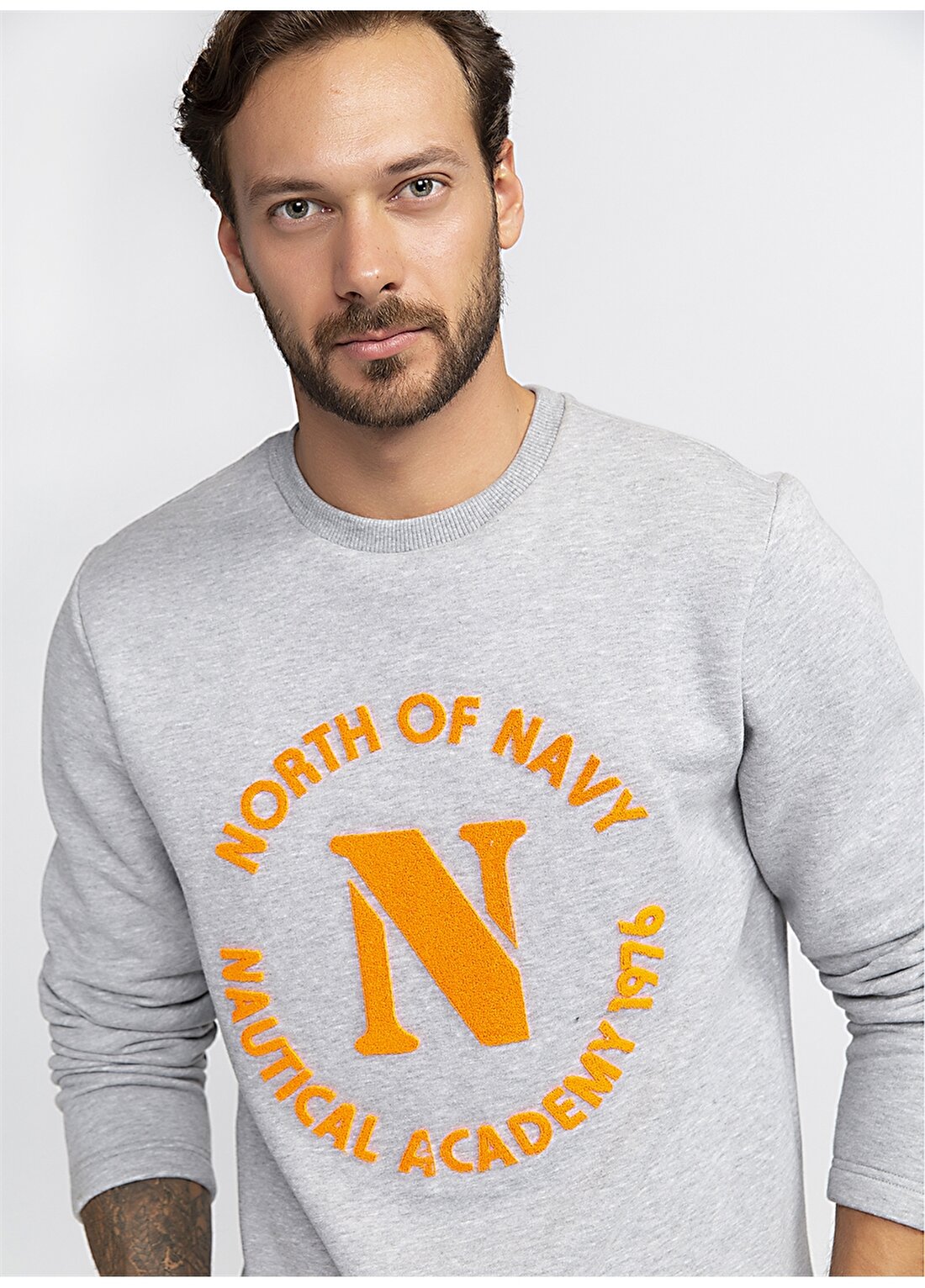 North Of Navy Gri Melanj Sweatshirt