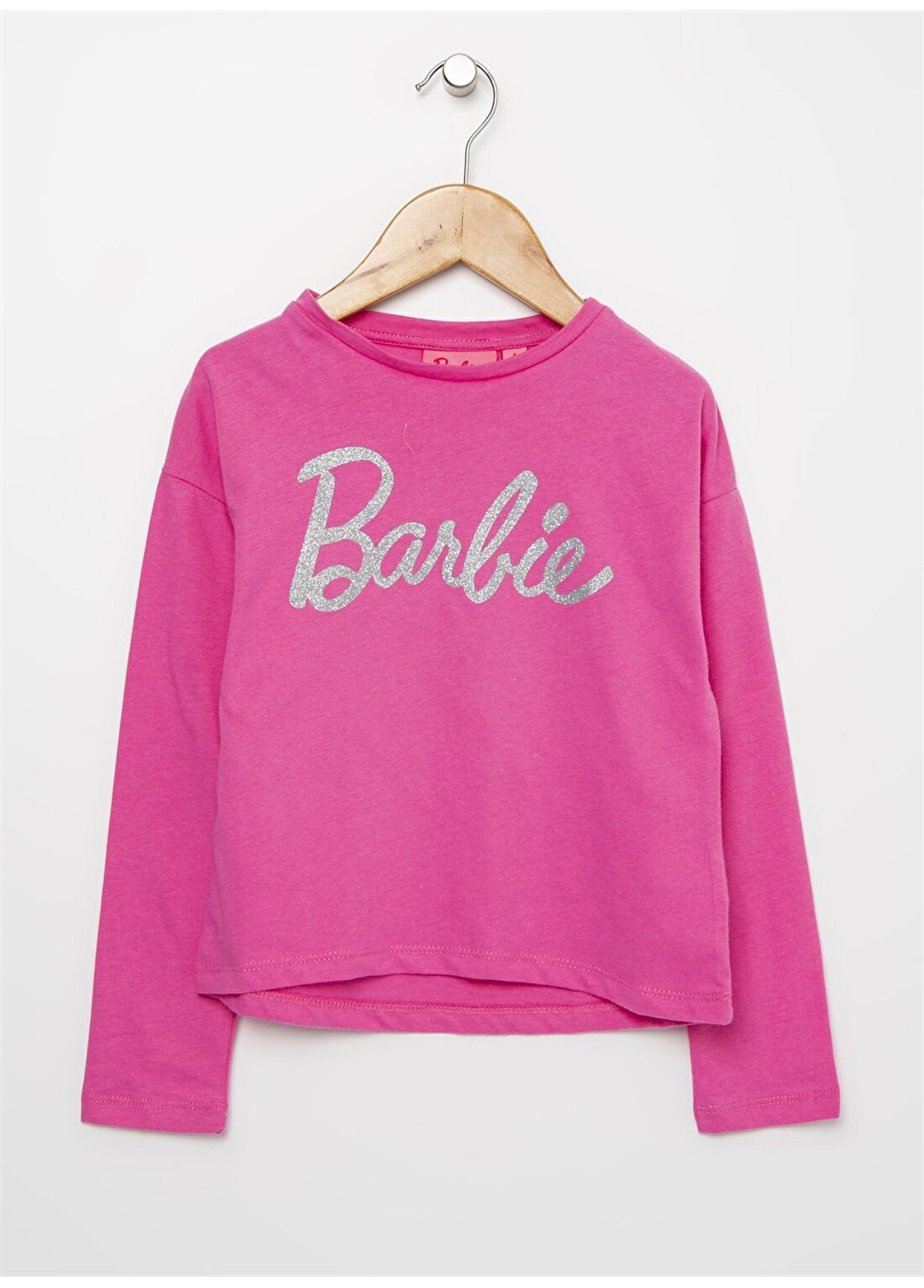 Barbie Taşlı Fuşya Kız Çocuk T-Shirt