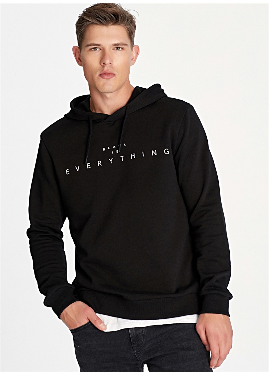 Mavi Everything Baskılı Siyah Sweatshirt