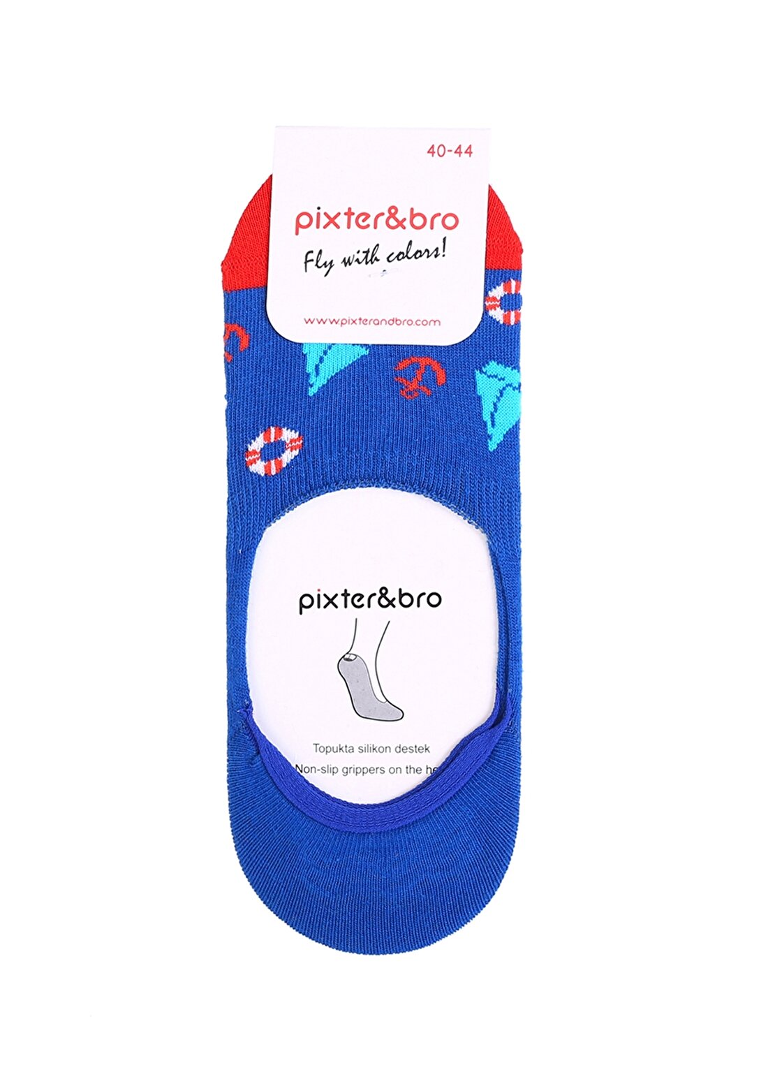 Pixter&Bro Mavi Kadın Babet Çorabı