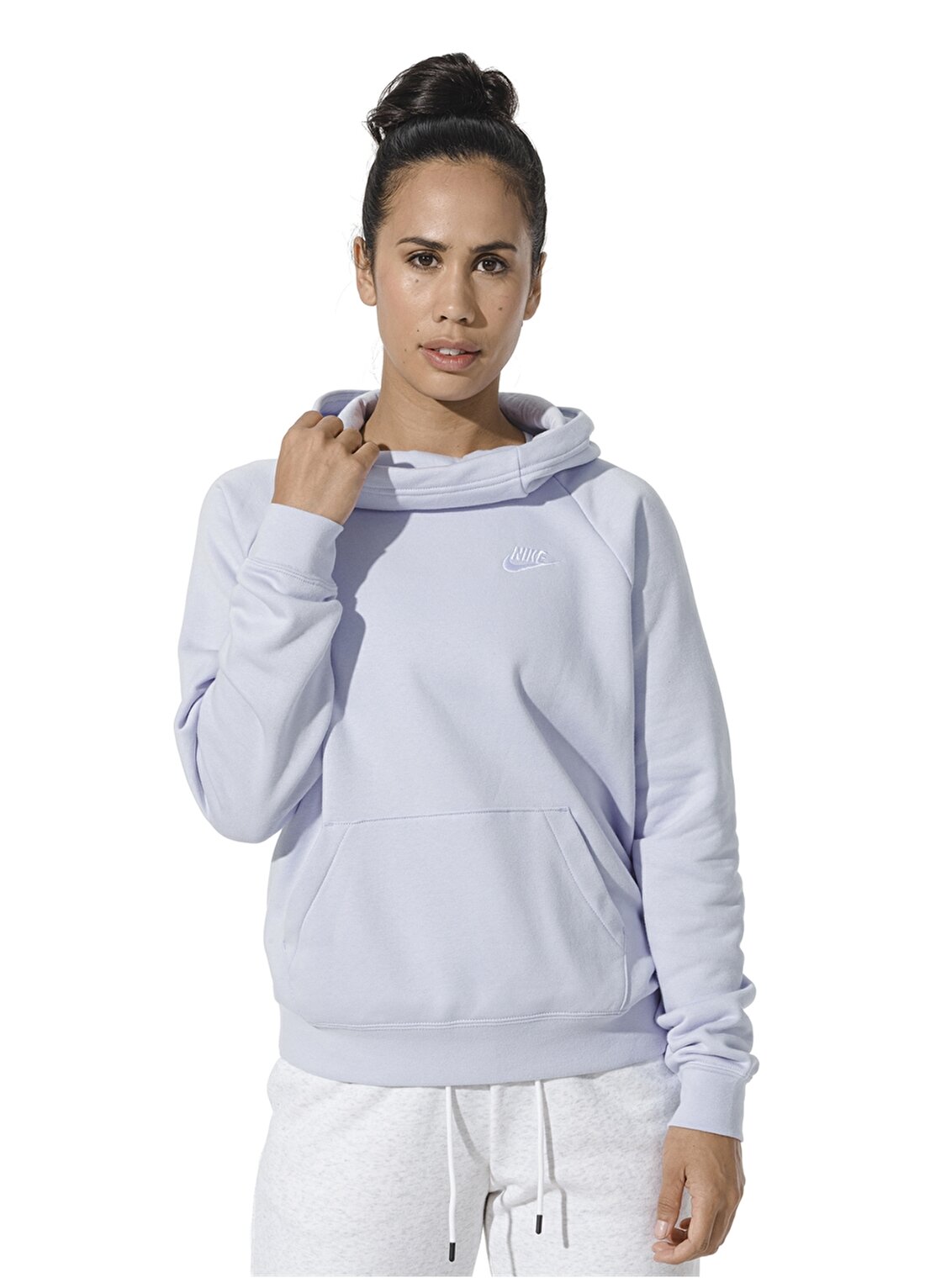 Nike Sportswear Essential Yünlü Ve Kapüşonlu Dik Yaka Kadın Sweatshirt