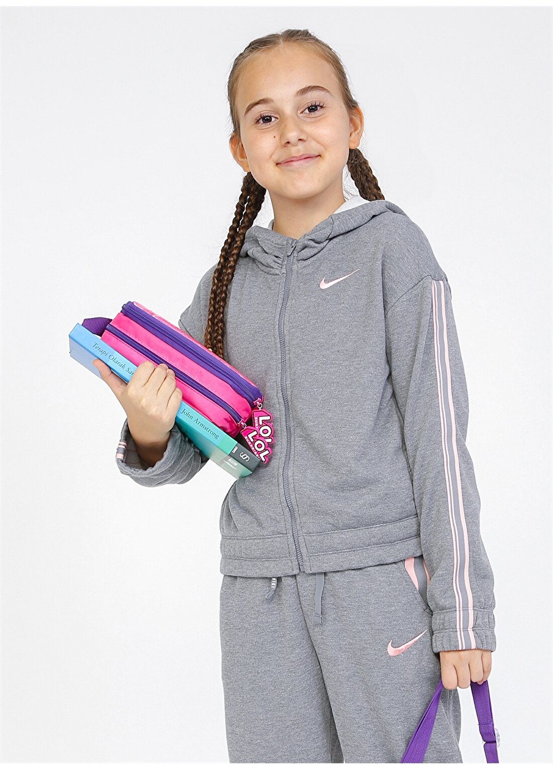 Nike Dri-FIT Kapüşonlu Kız Çocuk Eşofman Üstü