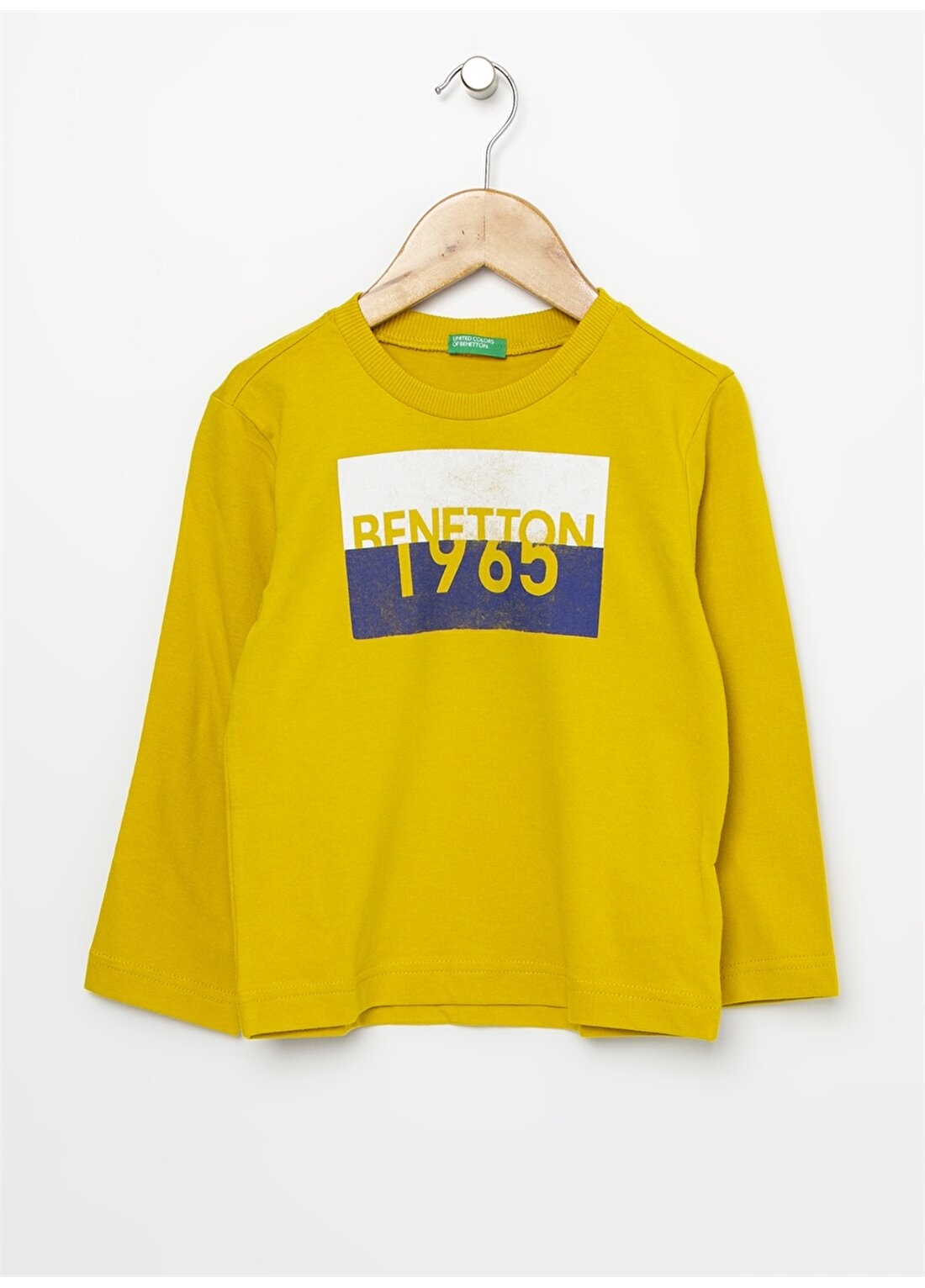 Benetton Sarı Baskılı T-Shirt