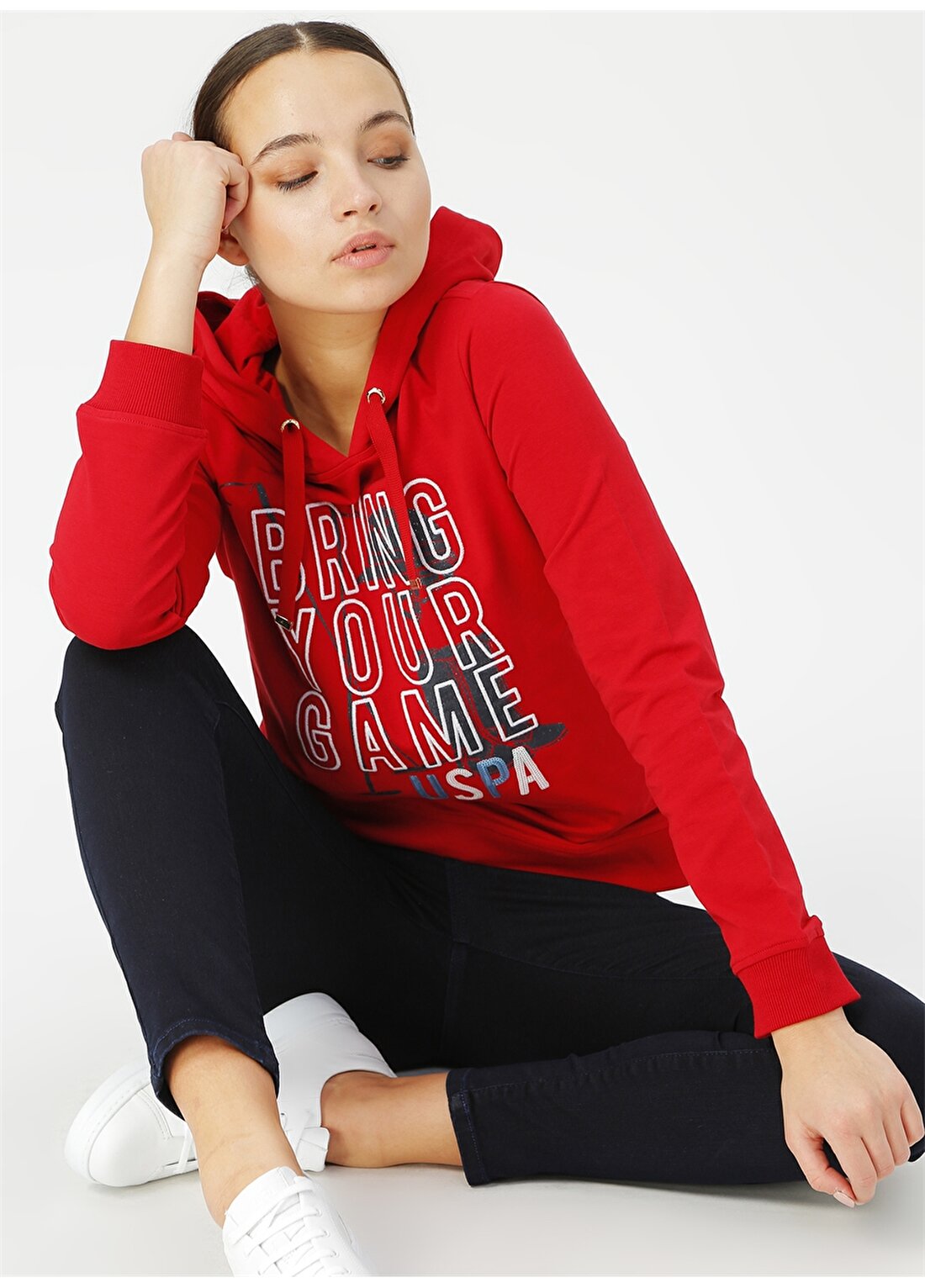 U.S. Polo Assn. Kırmızı Sweatshirt