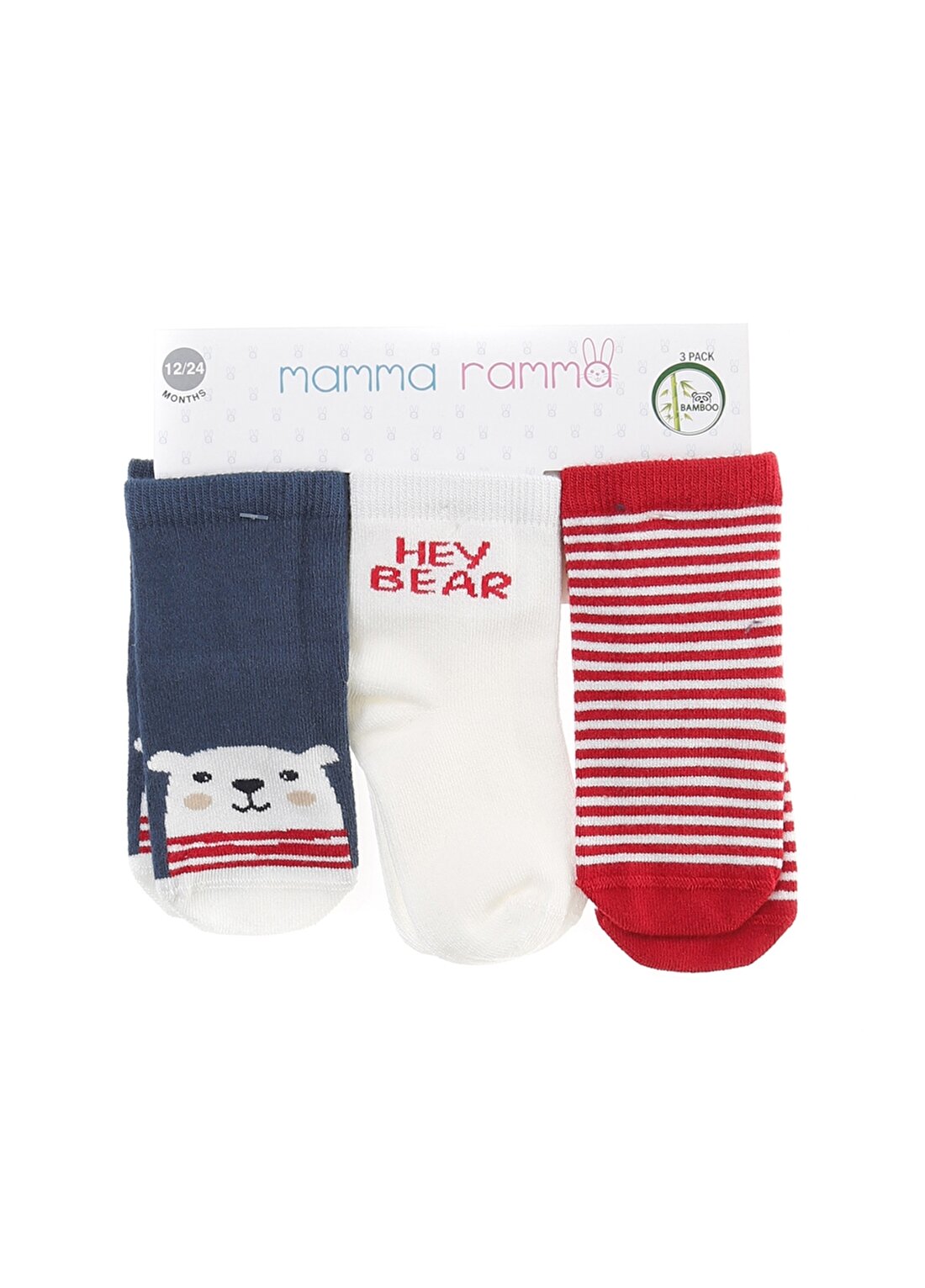 Mammaramma 3''Lü Kırmızı Erkek Soket Çorap