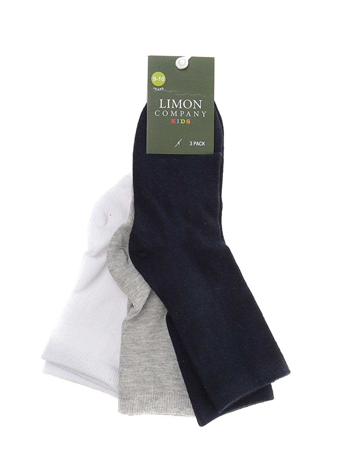 Limon 3''Lü Lacivert - Gri Kadın Soket Çorap
