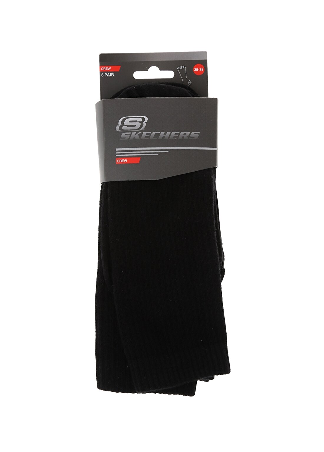 Skechers Siyah Unisex Çorap U SKX Nopad Crew Cut Socks 3 Pack