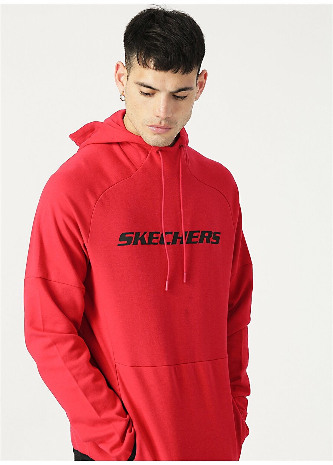 Skechers Kırmızı Kapüşonlu Sweatshirt