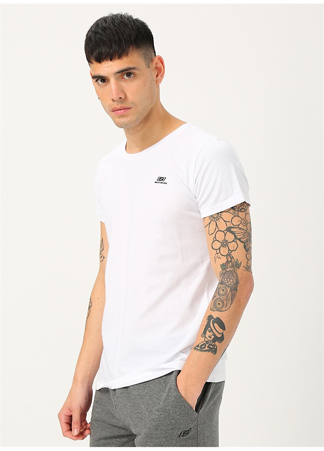 Skechers Beyaz Basics T-Shirt