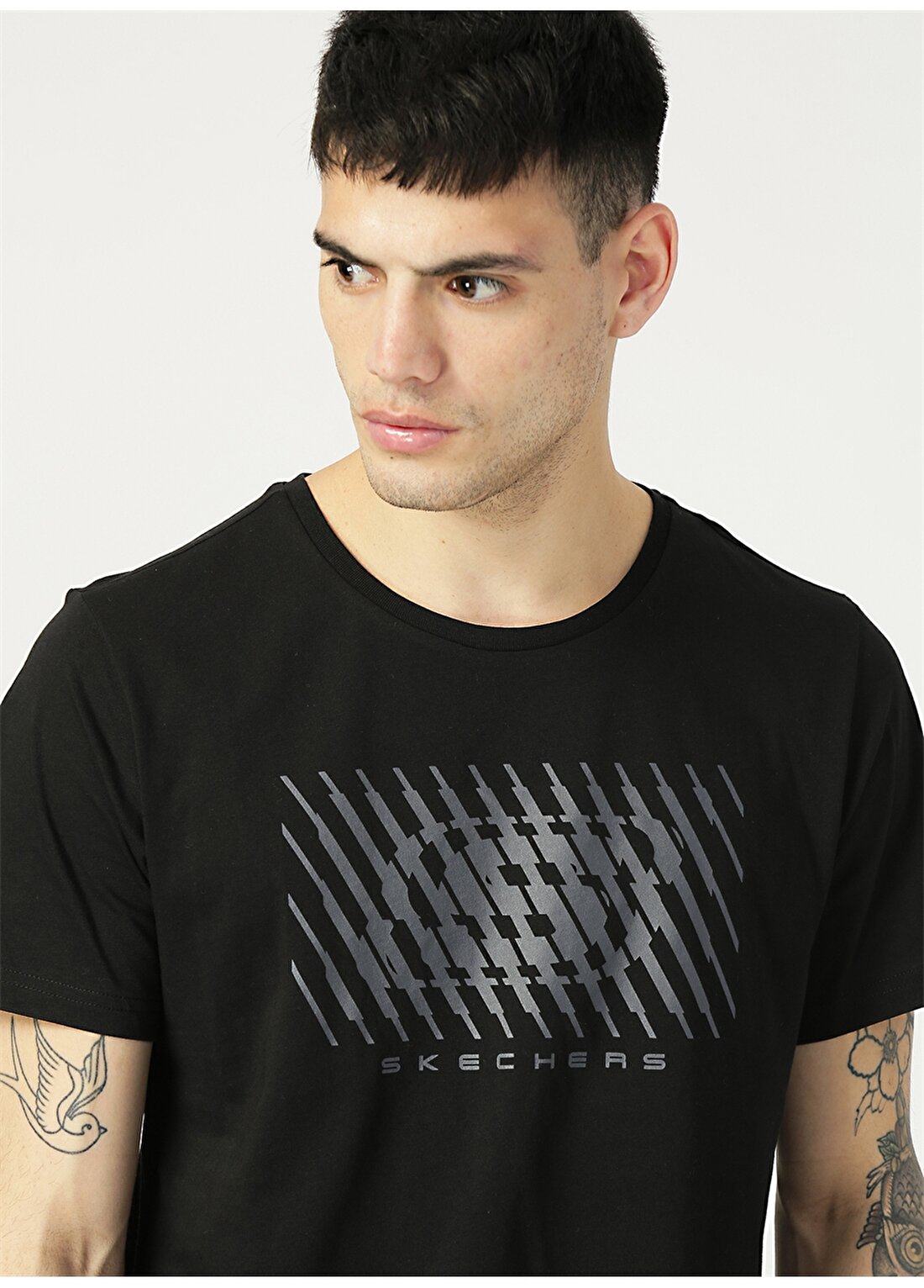 Skechers Siyah Baskılı T-Shirt